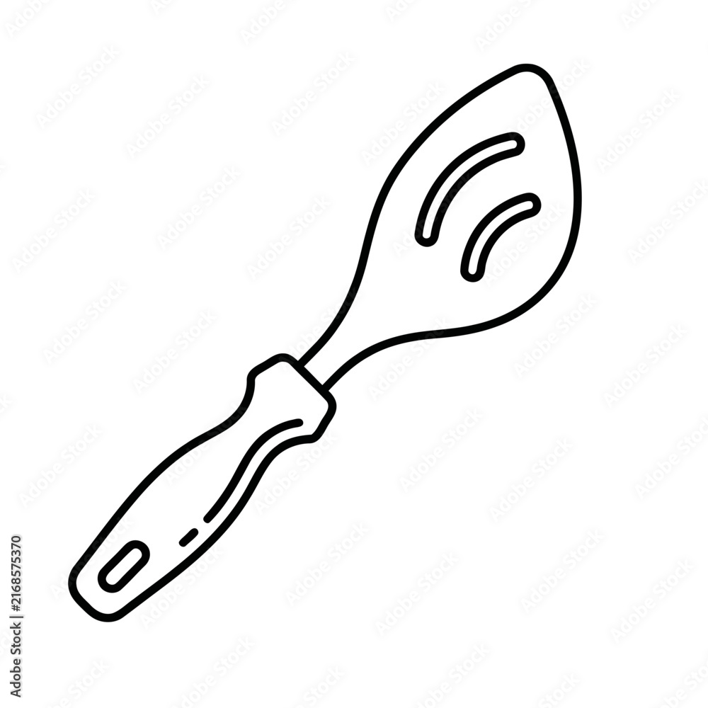Obraz premium Slotted Spoon Line Art