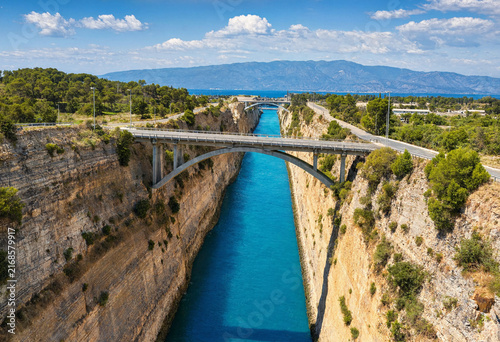 Scenic Canal Bridge Between Rocky Cliffs