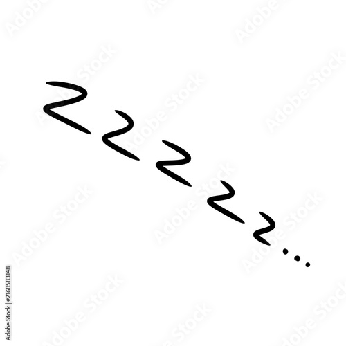 Fotografie Hand drawn Zzz sleep symbol icon for rest and nap concept