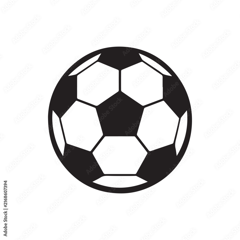 Fototapeta premium Minimalist Soccer Ball Vector Artwork