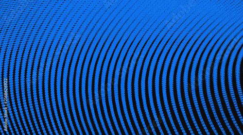 Abstract Blue Dot Waves Halftone Texture Background