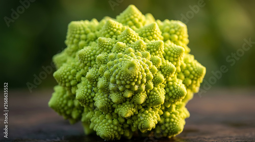 Romanesco broccoli, fractal vegetable, healthy food, organic, nature's geometry, close up