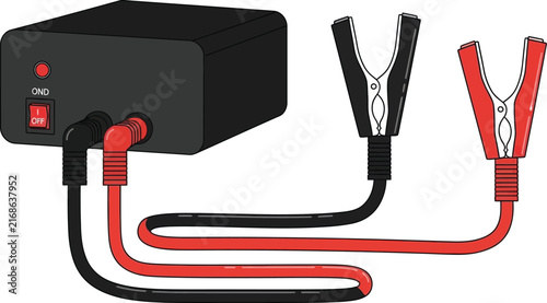 Red scissors and black tape measure on white surface.
