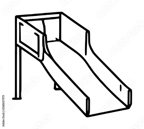 Canvas Print Industrial sortation chute vector icon for logistics and warehouse management