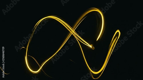 Abstract Light Wave and Halo Motion in Dark Scene