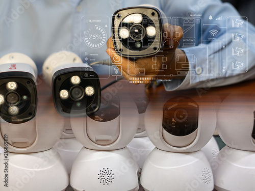 IP wifi wireless security camera supports Internet installation technology, security systems, smart home applications.