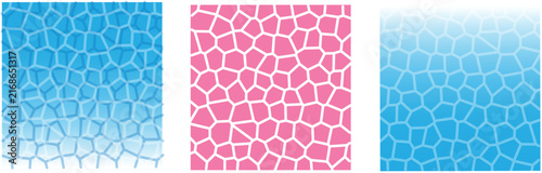 Three vibrant textured backgrounds in shades of blue pink and light blue perfect for digital design projects and artistic compositions
