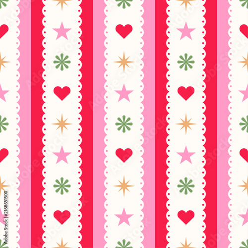 Geometric symbol with stripe pattern design for Christmas and new year background.