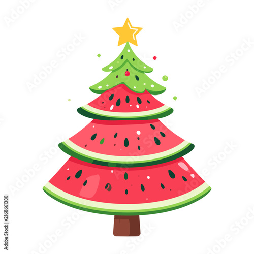 Cute Watermelon Christmas Tree