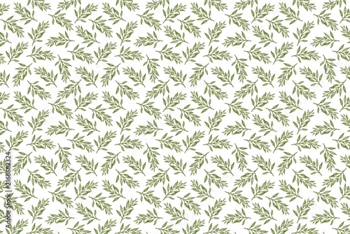 Obraz na plátně Close-up seamless white floral damask pattern texture for elegant design backgro