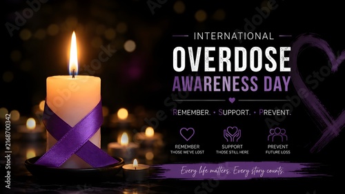 Candle lit for international overdose awareness day