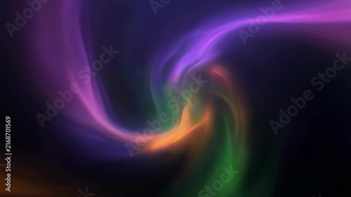 Abstract swirling colorful light patterns on a dark background