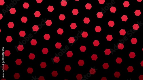 Abstract red hexagonal background video with rotating motion