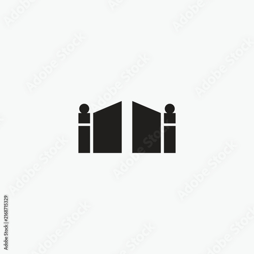 Gate icon fully editable vector template
