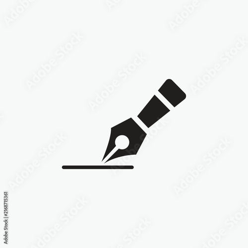Pen icon fully editable vector template