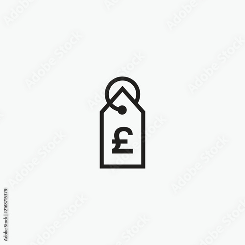 Price tag icon fully editable vector template