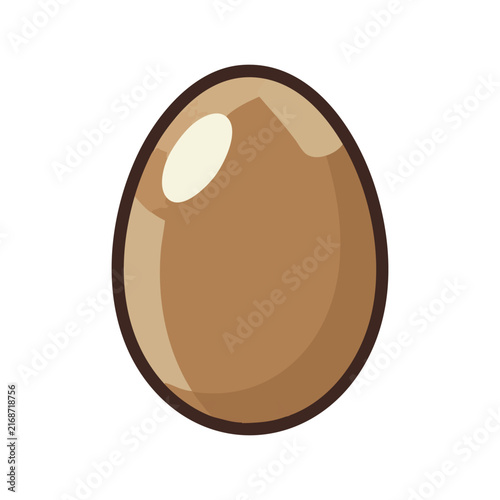 3D Brown Egg Isolated