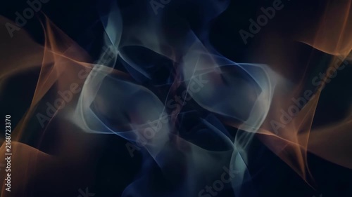 Abstract digital art with intersecting translucent geometric shapes and light