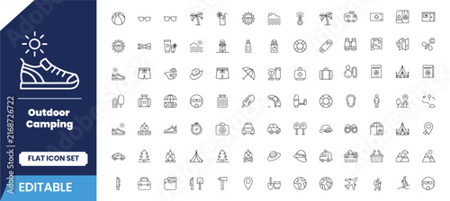 Collection of diverse hand drawn line art icons and symbols isolated on white