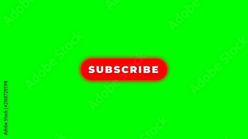 Social Media Marketing Subscribe Button Pop In Animation Green Screen
