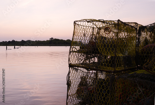 Crab Pots at Sunrise on Messick Point in Poquoson, Virginia
