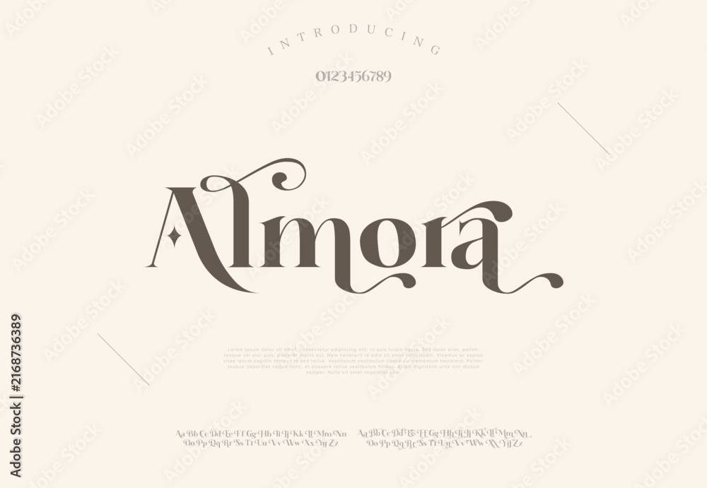 Fototapeta premium Elegant Calligraphy Script Font, Luxury Handwritten Typeface for Branding, Wedding Invitations, Logo Design and Signature