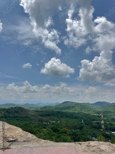 Canvas Print clouds over the mountains