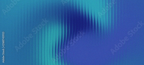 Bild auf Leinwand Abstract blue and cyan gradient background with vertical lines and ribbed texture