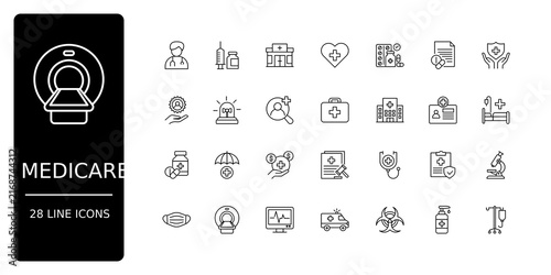 Medical Icon Set for Healthcare and Medical Applications