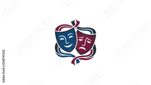 Comedy and tragedy theater masks.