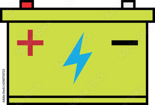 Minimal Battery with Lightning Bolt Icon 