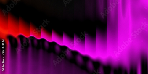 Abstract Neon Wave Distortion in Purple, Magenta, Red and Black