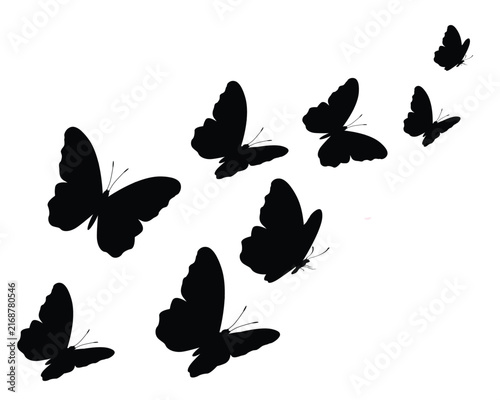 butterfly silhouettes vector flock of butterfly background texture