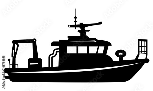 vector illustration of a coast guard rescue vehicles 