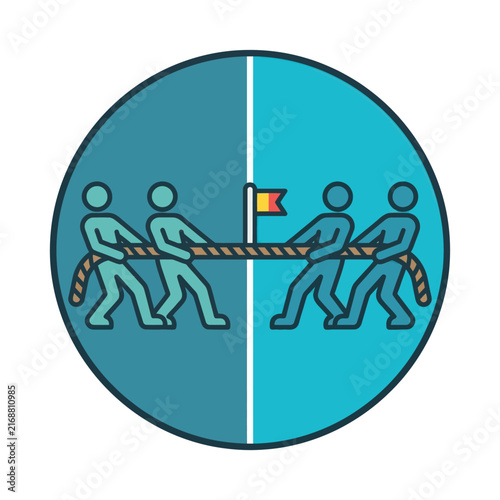 Tug of War Competition, Teamwork, Conflict, Strategy, Victory
