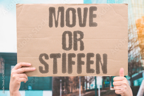 Принти на полотні "Move or stiffen" Inactivity leads to joint rigidity quickly