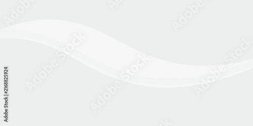 Minimalist White Wave Abstract Background with Clean Curve Lines