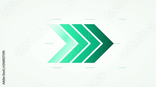 Green arrow shapes showing movement and speed in a modern graphic design style