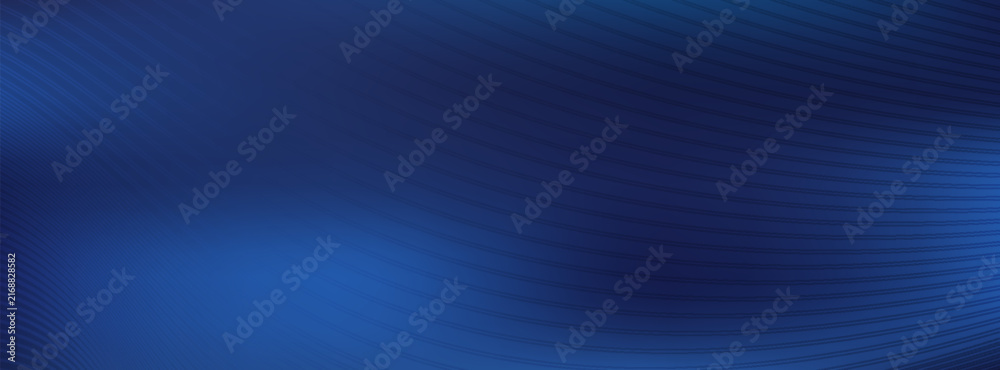 Obraz premium Abstract dark blue gradient wave background with subtle curved lines for modern corporate banner poster technology vector design template