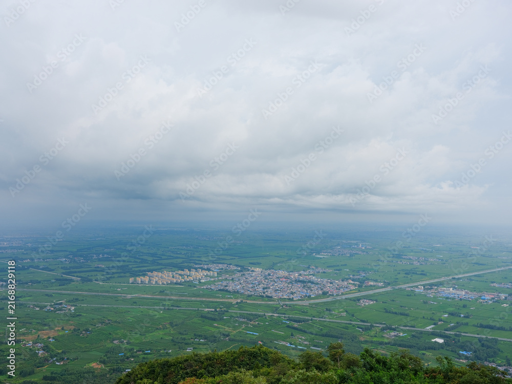 Obraz premium aerial view of city