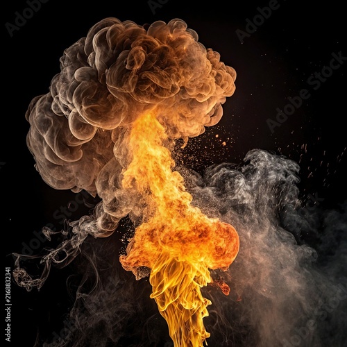 smoke on black background