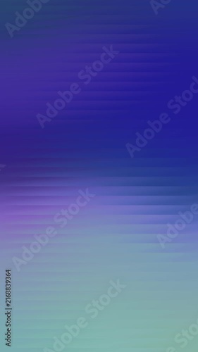 Looping animation of abstract fluted glass panel with shifting colorful gradient light reflections, vertical modern background, seamless loop