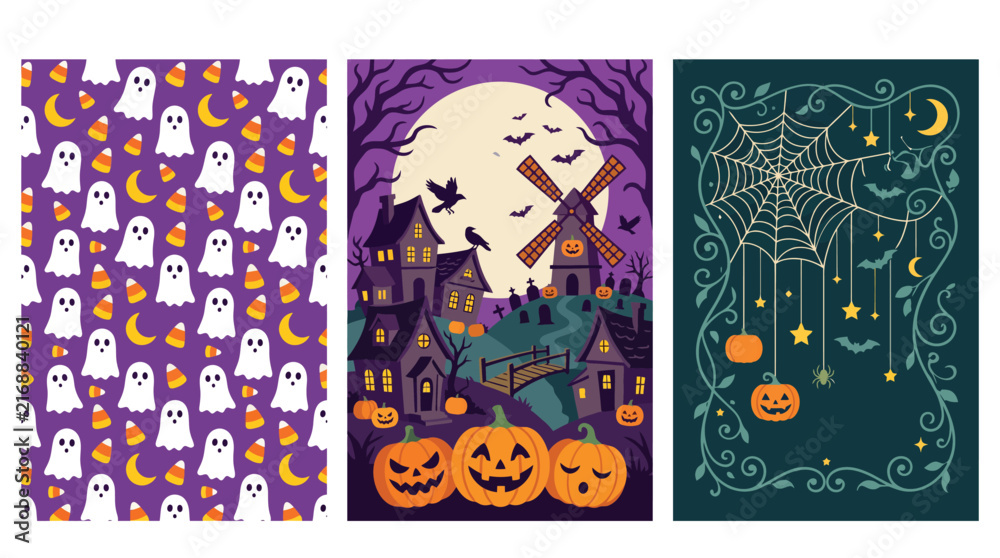 Fototapeta premium Spectacular halloween backgrounds a collection of spooky and delightful designs for your autumn celebrations and festive digital experiences
