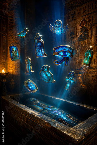 Ancient Egyptian Faience Amulets Glowing Like Stained Glass