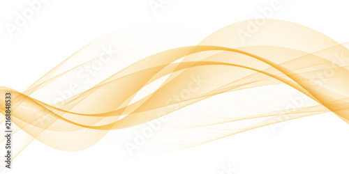 Принти на полотні abstract yellow wave isolated on white background, Vector abstract background wi