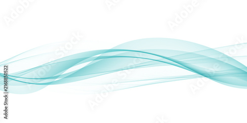 abstract vector blue wave lines on white background