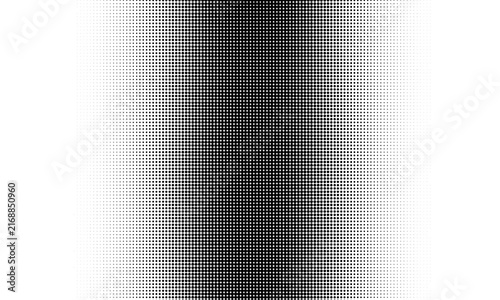 Abstract black and white halftone vertical gradient pattern on a white background creating a minimalist graphic texture illustration
