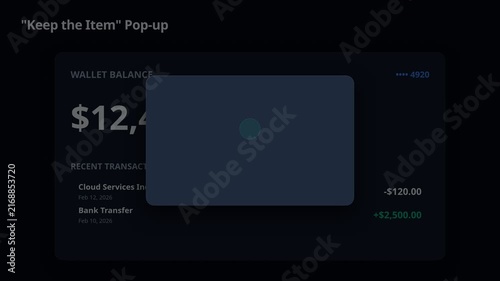 Digital interface with keep item pop-up for e-commerce refund process, for efficient customer service, financial transaction, seamless user experience, automated system