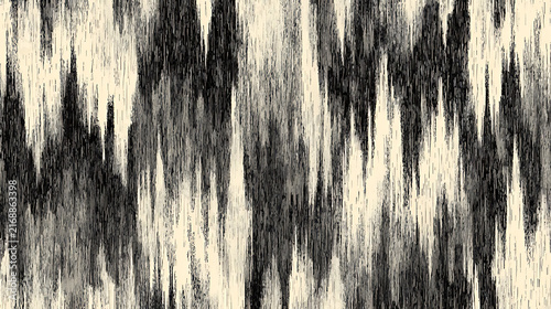 Vector image with imitation of grunge vertical lines texture. Seamless image. Ikat style