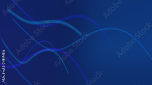 Blue flowing abstract lines on a deep dark gradient background